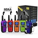 Topsung Walkie Talkies for Adults Long Range Rechargeable with Earpiece NOAA Weather Alert, Multi-purpose 2 Way Radio 5 Pack for Team Work Senior Care Kid Adventure Family Camping Hiking Skiing Cruise