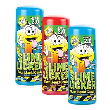 Toxic Waste Slime Licker 2.0 Sour Liquid Candy Strawberry Blue Razz 2oz 3 Pack