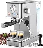 KOIOS Espresso Machines, Upgraded 1200W Espresso Maker with Foaming Steam Wand, 20 Bar Semi-Automatic Steam Espresso Coffee Maker for home, Cappuccino & Latte Machine with 58oz Removable Water Tank