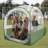 Sports Tent with Sealed Floor, Pop Up Weather Proof Pod, Igloo Tent, 63"x63" 4 Person Outdoor Bubble Tent - Rain Tent Camping Sun Shelter with Extra Top Cover for Soccer,Football Games,Outdoor Events