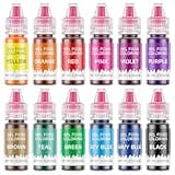 Upgraded Gel Food Coloring Set - Cherrysea 12 Colors Gel Based Food Color for Baking Food Grade Dye for Cake Cookie Decorating Easter Egg Icing Fondant Macaron - 6g/Bottle