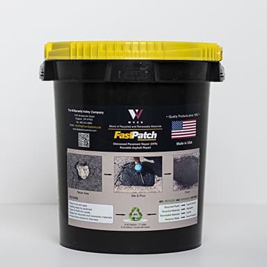 FASTPATCH DPR Pourable Asphalt Repair 5-Gal Kit - Polymeric Asphalt Patch Black