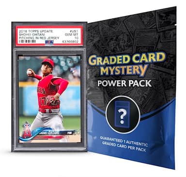 Zoo Packs PSA Graded Baseball Card Mystery Pack Plus | 1 PSA Graded & 1 Pack of Baseball Cards | Grade 8+ Guaranteed | Contains One Vintage, Rookie, Legend or Current Star