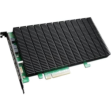 Highpoint Technologies 4-Port M.2 SSD6204A NVMe Boot RAID Controller for VMware ESXi & Virtualization Systems, Green