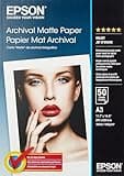 Epson Archival Matte Paper, DIN A3, 192g/m