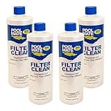 Pool Mate 1-Quart 4-Pack Filter Clean for Hot Tubs, Improves Filter Efficiency, Made in USA