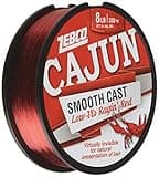 Zebco Cajun Smooth Cast Monofilament Fishing Line, Low-Vis Ragin’ Red Filler Spool, 330-Yards, 8-Pound, Virtually Invisible, Natural Presentation