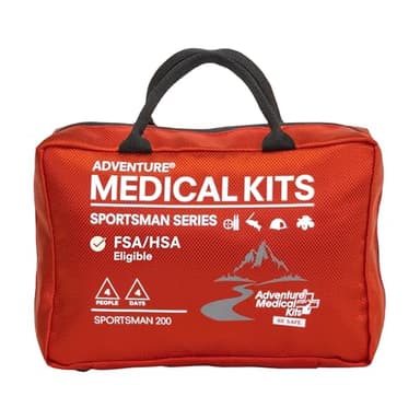 Adventure Medical Kits Sportsman Series Medical Kit - 200 - First Aid Kit for Camping, Hiking, Hunting & More - For 4 People for 4 Days - Includes Bandages, Medicine, Guide Book & More