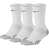 Nike Women's Everyday Max Cushion Training Crew Sock (3 Pair), Socks with Cushioned Comfort & Dri-FIT Technology, White/Wolf Grey/Anthracite, M