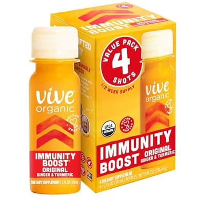 VIVE ORGANIC Organic Original Immunity Boost Shot 4 Pack, 2 FZ