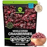 NUT CRAVINGS Dry Fruits - Sun Dried Whole Cranberries, Lightly Sweetened (16oz - 1 LB) Packed Fresh in Resealable Bag - Sweet Snack, Healthy Food, Naturally Grown, Vegan, Kosher Certified