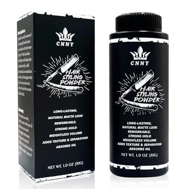 Crownnaturally CNNY Matte Hair Styling Powder for Men, Strong Hold Volumizing Powder for Short to Medium Hair, Instant Texture & Thickening