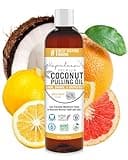 Kapuluan Coconut Oil Pulling for Teeth and Gums Mouthwash, 100% Pure and Natural, Non-GMO, Ayurvedic – Refreshing Lemon Essential Oil, Orange Essential Oil, and Grapefruit Essential Oils