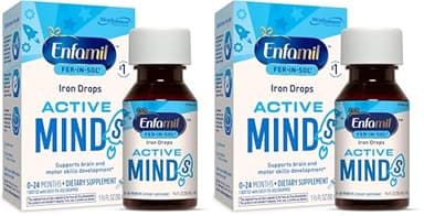 Enfamil Fer-in-Sol Iron Supplement Drops for Infants, 50 mL Dropper Bottle (Pack of 2)