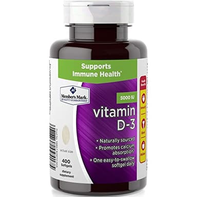 Member's Mark Vitamin D-3 5000 IU Dietary Supplement (400 Count)