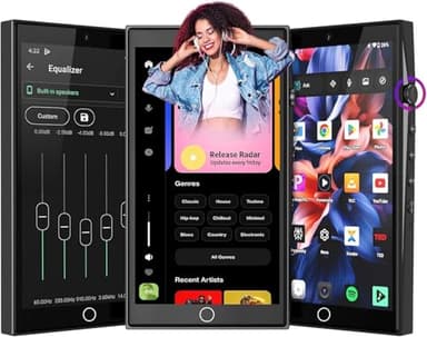 192GB 4.7" Touch Screen(1280P) Mp3 Player with Bluetooth and WiFi, Android 13 Music Player with Spotify,Pandora,Amazon Music,Bluetooth Mp3 Player with Camera,Mp3 & Mp4 Players for Kids