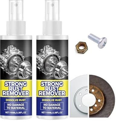 MISTEYOO 2PCS Rust Remover Spray for Metal, Upgrade Rust Remover for Metal, Multipurpose Rust Stain Remover, Heavy Duty Metal Cleaner for Vehicles, Tools, Chains, Iron Out Rust Stain Remover