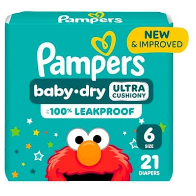 Pampers Diapers - Baby Dry - Size 6, 21 Count, Absorbent Disposable Infant Diaper (Packaging May Vary)