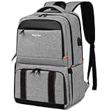 RUCYEN Lunch Backpack, Insulated Cooler Backpack Lunch Box for Men Women, 15.6 Inches RFID Blocking Laptop Backpack with USB Port for Work Travel Picnics Hiking Grey