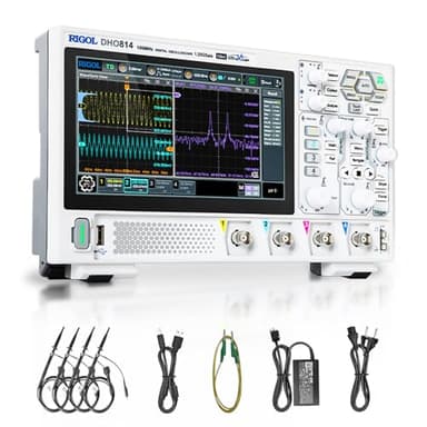 RIGOL Digital Oscilloscope DHO814 100MHz Frequency Band + 12-bit Vertical Resolution + Maximum 1.25 GSa/s Sample Rate + 1000,000 wfms/s Waveform Capture Rate + 4 Analog Channels + 25 Mpts Maximum Memo