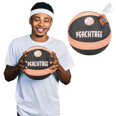 Bleacher Creatures Atlanta Hawks Peach Tree Silent Basketball Size 7 (29.5") – Official NBA Licensed Indoor Foam Ball with Airless Construction, Quiet Performance, and Pro Feel