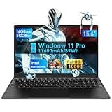 EYY 15.6" Laptop Computer,Gaming Business Laptop,11600 mAh Battery,16GB RAM 512GB SSD,Intel N100 (up to 3.4GHz),Windows 11 Pro Laptops, WiFi 6, BT5.2,Backlit Keyboard,USB Type-C,3.5MM,Fingerprint