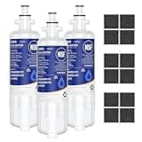 Stokk LT700P ADQ36006101 Refrigerator Water Filter Replacement Compatible with LG LT700P/PC/PCS, ADQ36006102, ADQ36006113, AGF80300702, Kenmore 9690, and LT120F Air Filter, NSF42, 3 Combo