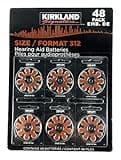 Kirkland Signature 1.45 Volt Mercury Free Premium Quality Hearing Aid Batteries, 312 (48-Pack)