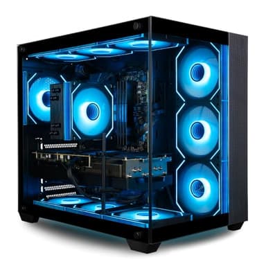 Panorama XL RTX 5090, Ryzen 7 9800X3D, 96GB DDR5 RAM, 4TB NVMe Gen4 SSD, Prebuilt Gaming Desktop PC w/Windows 11 Pro, 3-Year Warranty, RGB Keyboard+Mouse, Internal Wi-Fi 7, 3X DP, HDMI & RJ-45