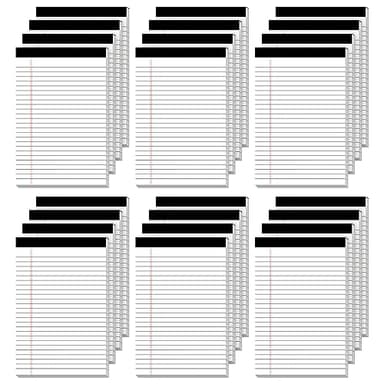 24 Pack of Legal Pad Writing Pads 5" x 8" Notepad 80gsm Recycled Paper Small Legal Pads 25 Lines Note Pads Perforated Legal Pads 720 Sheets Double-Sided Printing Printed Legal Pads for School,