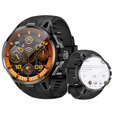 LOKMAT 4G Android Smart Watch, 1.75'' AMOLED Screen 3GB+32GB Sports Fitness Activity Tracker Smartwatch for Men Women, with SIM Card Slot, Rotating Camera, GPS NFC WiFi (Black)