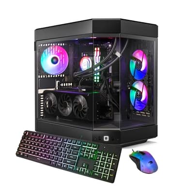 iBUYPOWER Y60 Black Gaming PC Computer Desktop Y60BI9N4704 (Intel Core i9 14900KF, NVIDIA GeForce RTX 4070 12GB, 32GB DDR5 RGB 5600MHz (16x2), 2TB NVMe, WiFi Ready, Windows 11 Home Advanced)