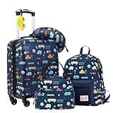 Coolife Kid’s Luggage Set 5 Piece Suitcase Set 16’’ Carry on Hardside Spinner Toddler Luggage Travel Rolling Luggage Girls Boys
