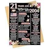 gerdiny Funny 21st Birthday Card Gifts for Her Women, Happy 21st Birthday Decorations for Woman Girl, Jumbo 21st Birthday Card for 21 Year Old Daughter Granddaughter Sister Niece