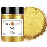 HTVRONT Gold Mica Powder for Epoxy Resin - 1.76 oz/50 g Mica Pigment Powder, Natural Mica Powder for Soap Making, Resin, Candle Making, Bath Bomb, Non-Toxic Pigment Powder