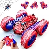 SYOKZEY RC Cars Remote Control Car, Double Sided 360°Flip 4WD Rechargeable RC Drift Car,Toys for 3-12 Year Old Boys,Toys for Ages 5-7 Toys for Ages 8-13 Easter Basket Stuffers (Red)