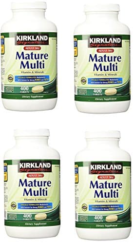 Kirkland Signature Mature Adult Multi Vitamin Tablets, 4 Package (400 Count)