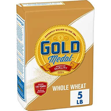 Gold Medal Premium Quality All Natural Whole Wheat Flour, 5 lb