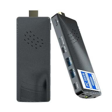 HEIGAOLAPC Mini PC Stick Windows 11 Pro Desktop, Intel J4105 Fanless Ultra-Lightweight, 8GB RAM 128GB + Micro SD Slot (512GB Expandable), 4K Dual HDMI Pocket Computer Home Office Astrophotography