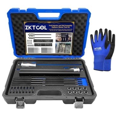 ZKTOOL EN-51146 GM-51146 Fuel Injector and Rail Assembly Replacer Master Tool Kit Compatible with General Motors, Opel, Buick, Vauxhall & MG 1.0L, 1.4L, 1.5T, 1.6L ，OEM EN-51146-100 EN-51146-150