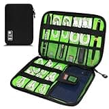 Miavers Electronics Organizer,Travel Cord Organizer Pouch, Portable Cable Organizer Bags,Travel Electronic Accessories Storage Case for Cables, Cords, Charger, Phone (Black)