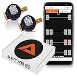AKTV8 PressureTechTM Wireless Tire Pressure Monitoring System - TPMS Sensors for Cars, RVs, Heavy-Duty Trucks and Trailers - Real-Time Display w/iOS or Android App (0-150 PSI) (Pack of 2)