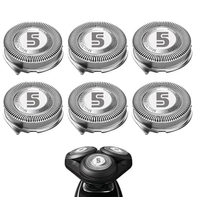 SH50 Replacement Heads for Philips Norelco Series 5000 Shaver - 6 Pack Compatible Blades Norelco 5000 Replacement Heads S5210 S5675 SH50/52