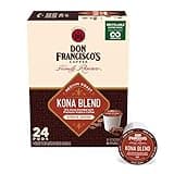 Don Francisco's Kona Blend Medium Roast K-Cup Single-Serve Coffee Pods, 24 Count - 10% Hawaiian, Compatible with Keurig Brewers, Recyclable through TerraCycle