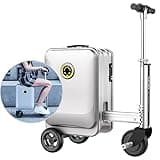 Airwheel SE3S Smart Riding Luggage Electric Suitcase Scooter with Removable Battery (silver)