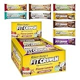 FITCRUNCH Snack Size Protein Bars, 6-Layer Baked Bar, 3g of Sugar, Gluten Free & Soft Cake Core (9 Count, Flavor Lovers)