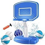 YIFUHH Pool Basketball Hoop, Poolside Basketball Hoop for Swimming Pool, Pool Accessories for Inground Pools, Adjustable Height Indoor Outdoor Play, Pool Toys Game for Kids and Adults