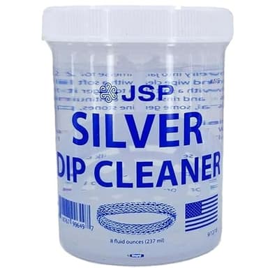 Silver Dip Anti-Tarnish Cleaner for Jewelry & Silverware 8 fl oz – Gentle, Easy Use with Tray