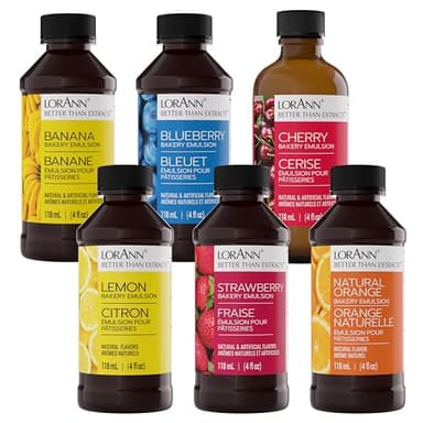Lorann Oils Variety Bakery Emulsion: Multiple Flavors, Perfect for Enhancing Baking Variety in Cakes, Cookies & Desserts, Gluten-Free, Keto-Friendly, Baking Essential for Your Kitchen, 4oz per Bottle