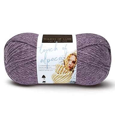 Lion Brand Yarn (1 Skein) Touch of Alpaca Yarn, Purple Aster